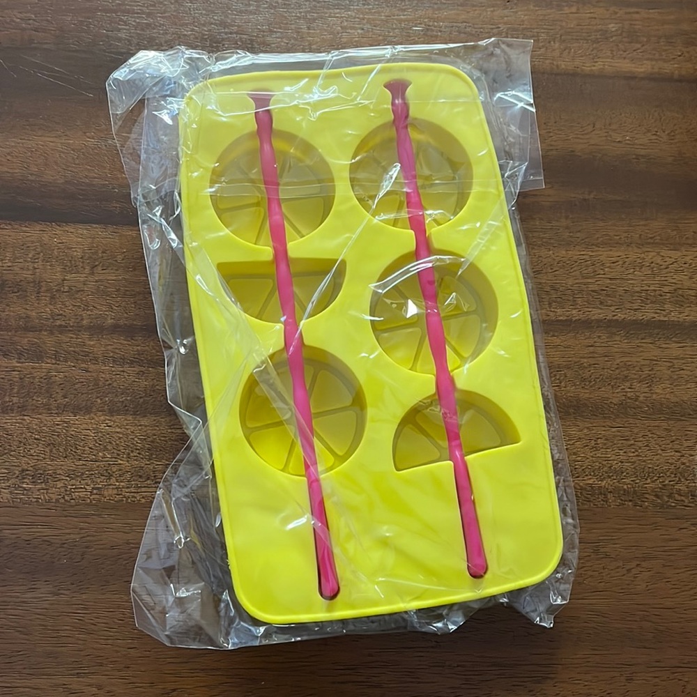 Citrus Ice Cube Stirrers Tray